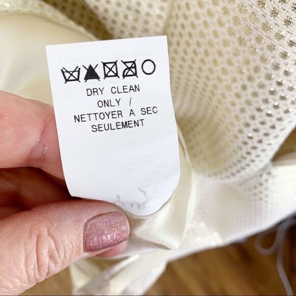 ABS Allen Schwartz‎ Metallic Gold Strapless Cocktail Dress like NEW - Picture 13 of 13